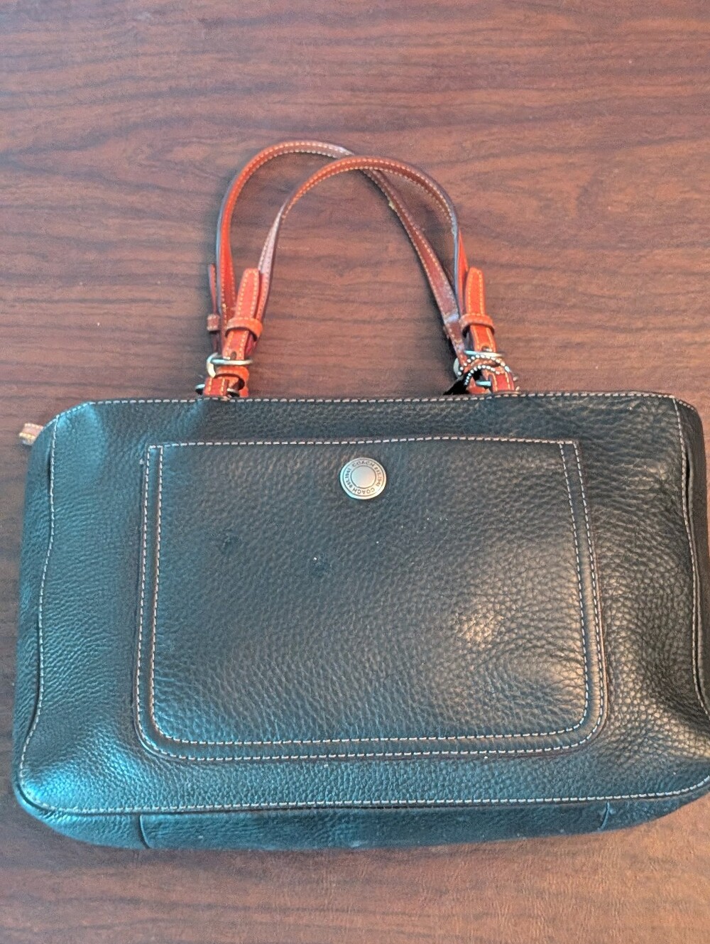 Vintage Coach Chelsea Tote Black Full Grain Cowhide Leather H0669 F08E97
